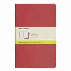 Moleskine - Cahier Plain Notebook Large Red Set 3pce