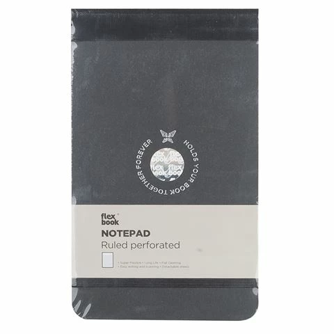 Flexbook - Perforated Ruled Notepad Small Black 3 Flexbook - Perforated Ruled Notepad Small Black