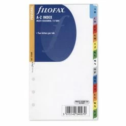 Filofax - Personal Coloured A-Z Two Letter Index Tabs Refill