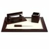Renzo Romagnoli Renzo - Thesius Leather Desk Set 4pce Brown